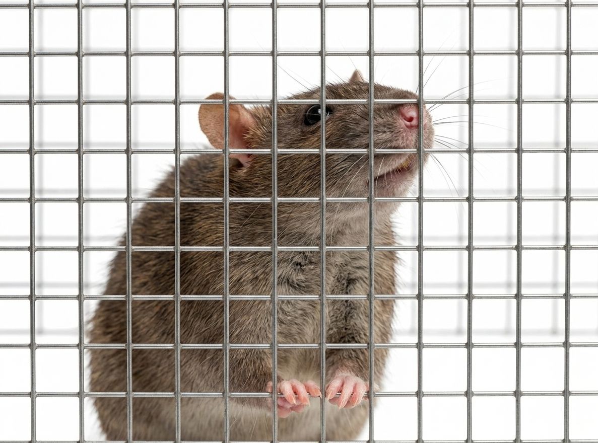 Steel mesh sealing a rodent entry point during proofing work